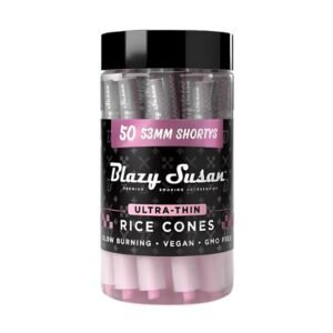 BLAZY SUSAN 53MM SHORTYS ULTRA THIN RICE CONE 50CT JAR