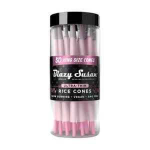 BLAZY SUSAN KING SIZE ULTRA THIN RICE CONE 50CT JAR