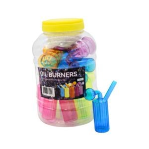 5'' FANCY COLOR FULL GLASS TUBE 20CT-JAR