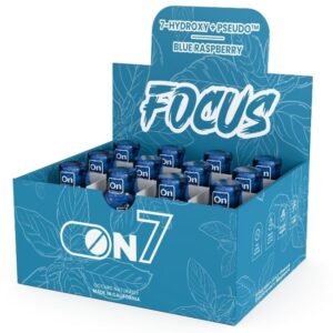ON7 7-HYDROXY + PSEUDO FOCUS BLUE RASPBERRY 60MG 1FL.OZ (30ML) SHOT 12CT/ BOX
