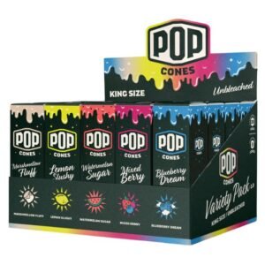 POP CONES 2.0 KING SIZE HAND ROLLED FLAVOR VARIETY PACK CONES 25CT/ BOX