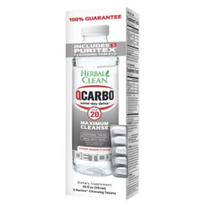 HERBAL CLEAN QCARBO LIQUID 20 FL.OZ WITH 5 TABLETS