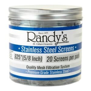 RANDYS STAINLESS STEEL SCREEN JAR 36CT SCREENS TOTAL/ JAR (.625 (5/8 inch) SS SCREENS)
