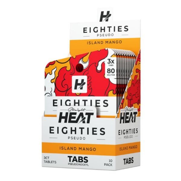 STRAIGHT HEAT EIGHTIES PSEUDO 80MG PER TABLET 3CT/10PK