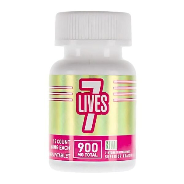 7 LIVES 7-HYDROXY KRATOM ALKALOIDS TABLETS 60MG PER TABLET 15CT/ JAR
