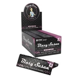 BLAZY SUSAN 1-1/4 SIZE ULTRA THIN RICE ROLLING PAPER 50CT/ BOX