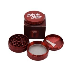 BABY STONER 4 PARTS ZINC ALOY FLAT 50MM GRINDER