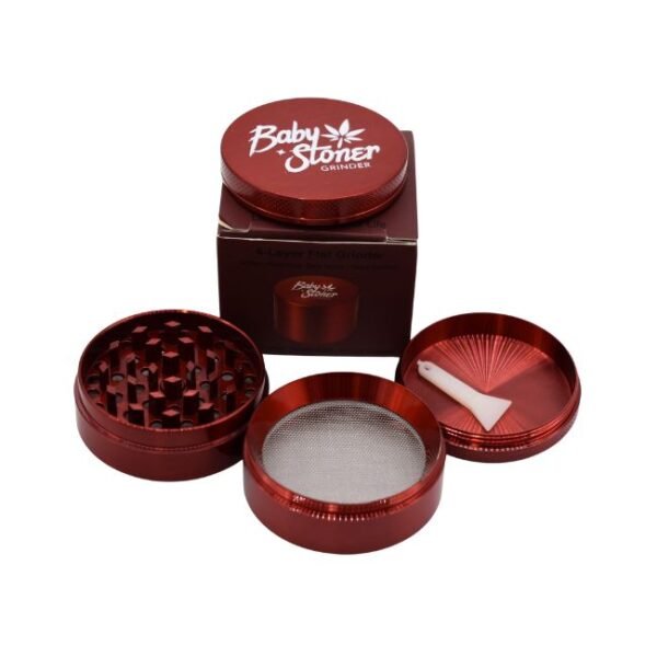 BABY STONER 4 PARTS ZINC ALOY FLAT 50MM GRINDER