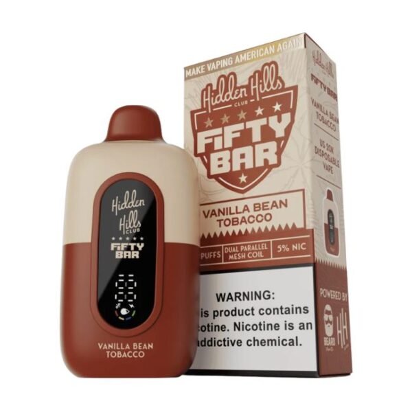 FIFTY BAR BY HIDDEN HILLS 5% DISPOSABLE (90ML) 20K PUFFS 5CT/ BOX