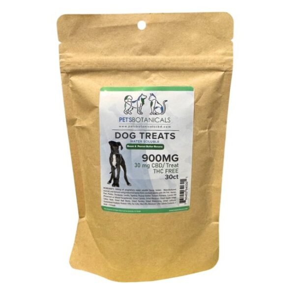 PET'S BOTANICALS CBD THC FREE DOG TREATS 900MG 30CT/ BAG