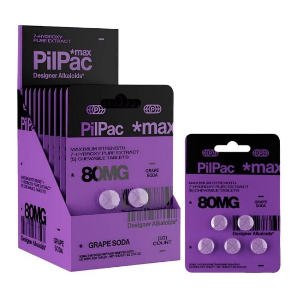 PILPAC 7-HYDROXY MAXIMUM STRENGHT 80MG PER TABLET 5CT/10PK