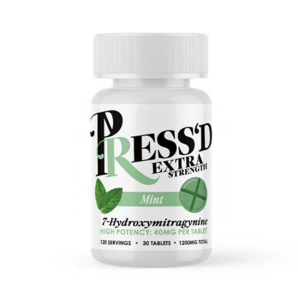 PRESSD 7-HYDROXYMITRAGYNINE EXTRA STRENGHT 40MG PER TABLET 30CT/ JAR