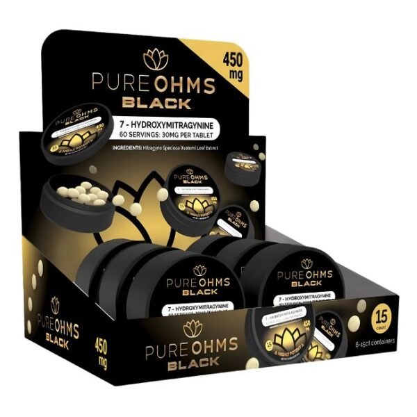 PURE OHMS 7 HYDROMITGRAGYNINE SWEET BERRY 30MG PER TABLET 6PK/ 15CT BOX