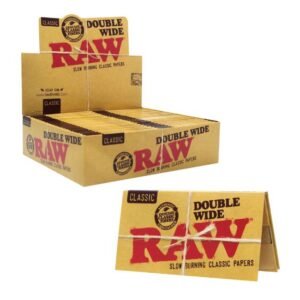 RAW CLASSIC DOUBLE WIDE PAPERS 50 PER BOX DISPLAY