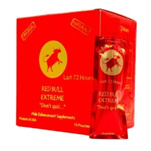 RED BULL EXTREME "DON'T QUIT' MALE ENHANCEMENT HONEY 15 POUCHES BOX