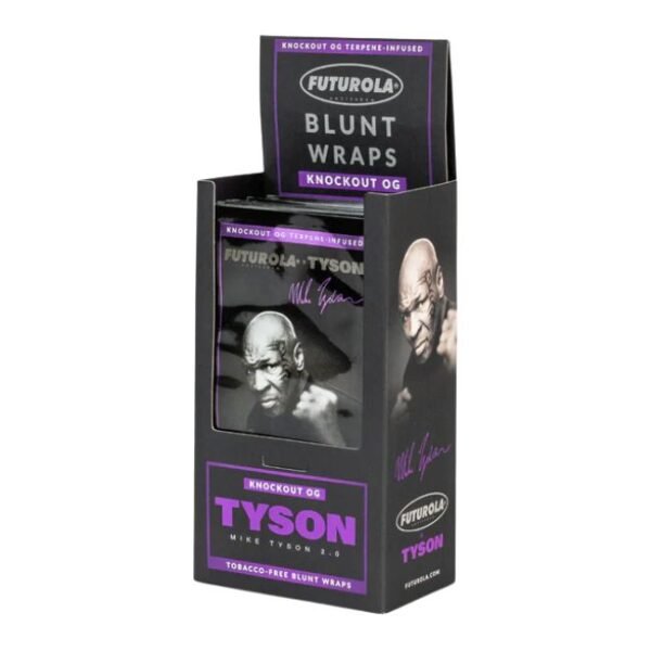 TYSON RANCH X FUTUROLA KNOCKOUT OG TERPENE INFUSED BLUNT WRAPS 25CT/ BOX
