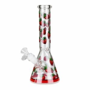 10'' STRAWBERRY PRINT BEAKER WATER PIPE