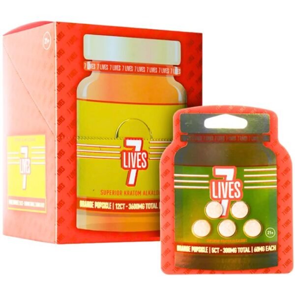 7 LIVES 7-HYDROXY KRATOM ALKALOIDS 60MG PER TABLET 5CT/12PK