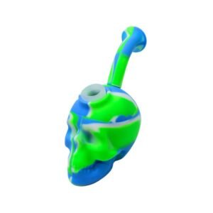 6'' COLOR FULL SKULL DESIGN SILICONE WATER PIPE