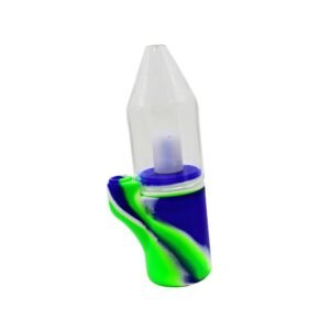 8'' GLASS WITH SILICONE WATER PIPE