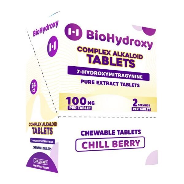 BIOHYDROXY COMPLEX  ALKALOID 7-HYDROXY 100MG PER TABLET 1CT/24PK