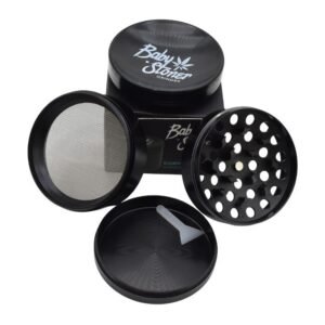 BABY STONER 4PARTS ZINC ALLOY CURVED 63MM GRINDER