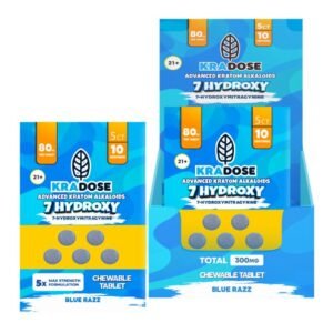 KRADOSE 7-HYDROXYMITRAGYNINE ADVANCED KRATOM ALKALOIDS 80MG PER TABLET 5CT/6PK