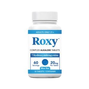 ROXY+ 7-HYDROXY MITRAGYNINE LEAF EXTRACT ALKELOID 20MG TABLET 30CT BOTTLE
