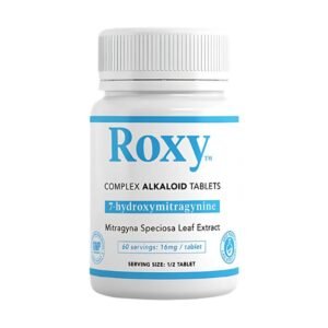 ROXY 7-HYDROXY MITRAGYNINE LEAF EXTRACT ALKELOID 16MG TABLET MINT 30CT BOTTLE