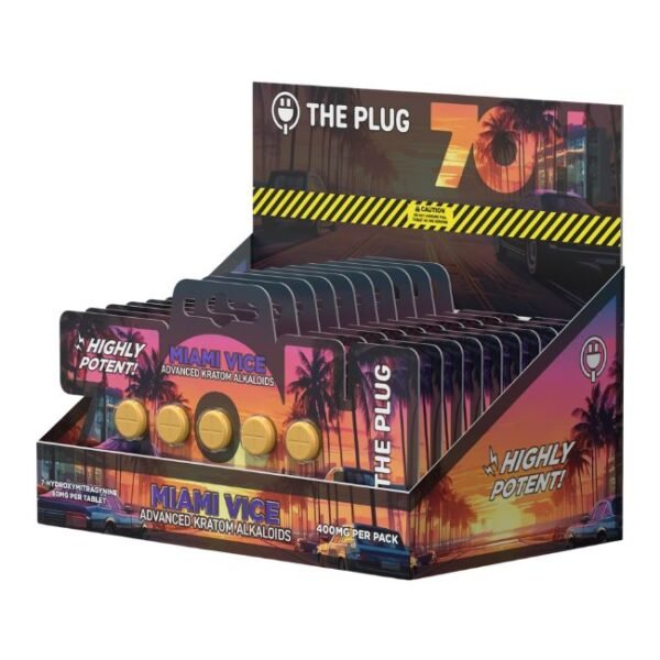 THE PLUG 7OH-HYDROXY ADVANCED KRATOM ALKALOID 80MG PER TABLET 5CT/10PK
