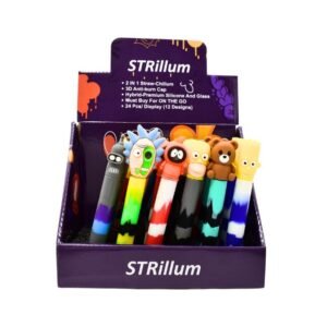 CHILLUM TO STRAW WITH SILICONE TUBE 24CT DISPLAY