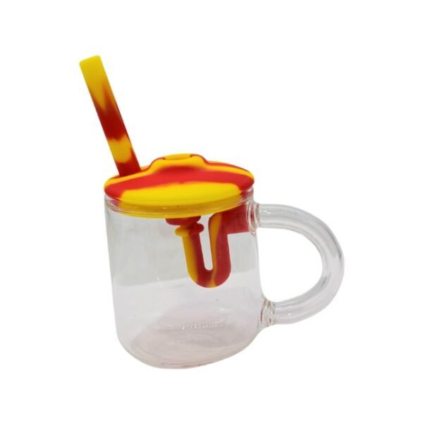 5'' SILICONE GLASS CUP WATER PIPE