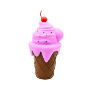 6'' ICE CREAM CONE DESIGN SILICONE WATER PIPE