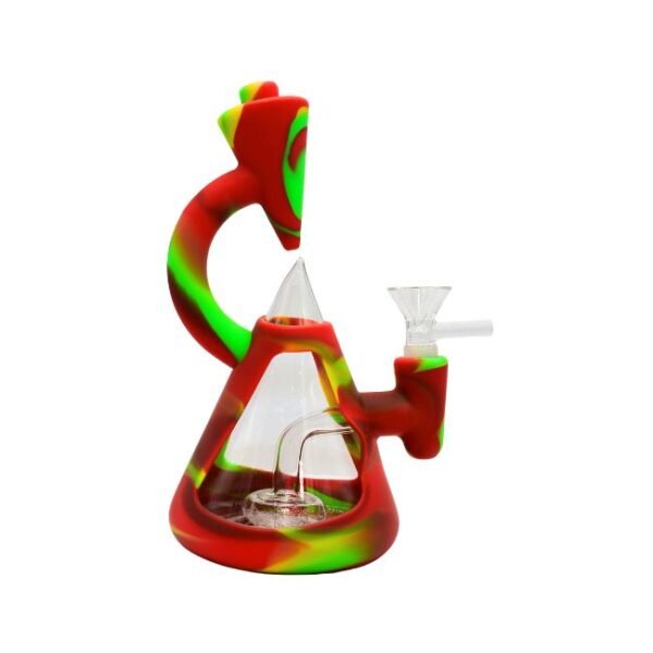 8.5''SILICONE FANCY BEAKER WATER PIPE