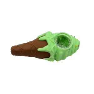 4.5'' ICE CREAM CONE SILICONE HAND PIPE