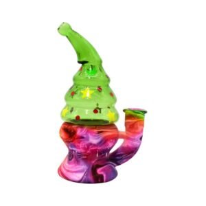 7" SILICONE CHRISTMAS TREE DESIGN WATER PIPE