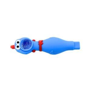 5.5'' PEACOCK DESIGN SILICONE HAND PIPE