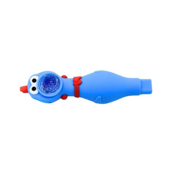 5.5'' PEACOCK DESIGN SILICONE HAND PIPE