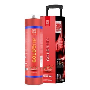GOLD WHIP SUPER MAX N2O 4KG / 5500G / 5.0L TANK CHARGERS 1CT/ BOX