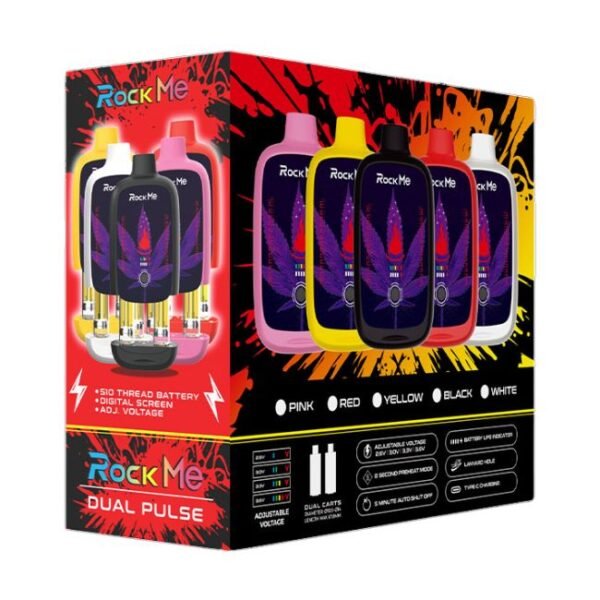 ROCK ME DUAL PULSE 510 THREAD DIGITAL SCREEN 600mAH BATTERY 5CT/ BOX