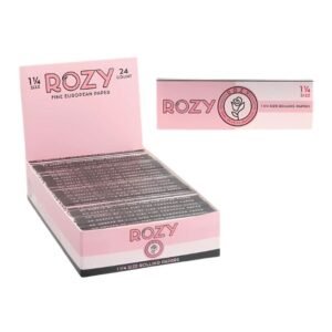 ROZY PINK 1-1/4 SIZE ROLLING PAPER 24CT/ BOX