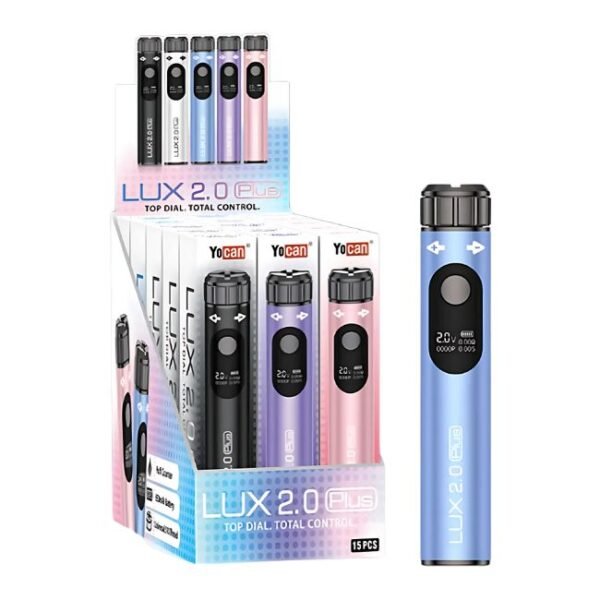YOCAN LUX 2.0 PLUS CART VAPE BATTERY 15CT/ DISPLAY