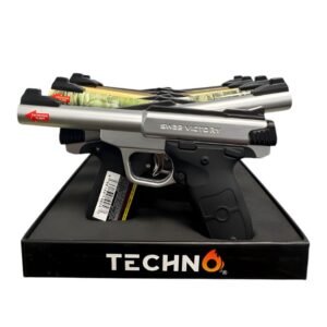 TECHNO METALLIC PISTOL GUN TORCH LIGHTER 8CT/ DISPLAY