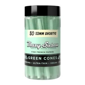 BLAZY SUSAN 53MM SHORTYS GREEN CONES 50CT JAR