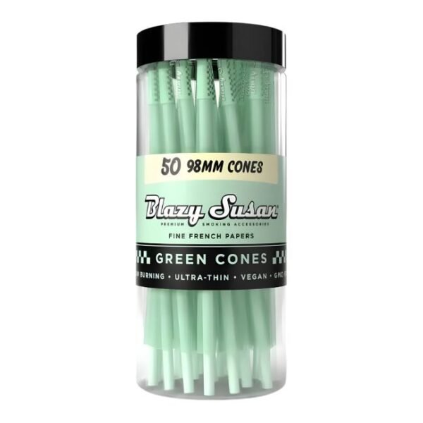 BLAZY SUSAN 98MM GREEN CONES 50CT JAR
