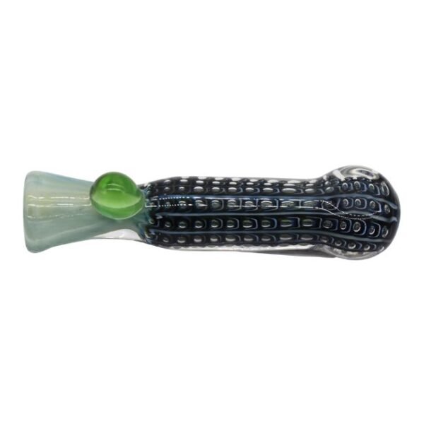 3.5'' SILVER FUMING DOUBLE TUBE FANCY CHILLUM