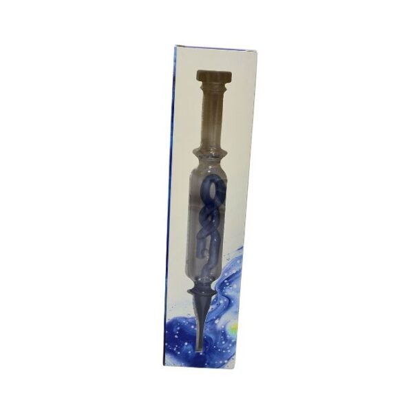 10.''TWISTED COLOR TUBE GLASS NECTAR COLLECTOR