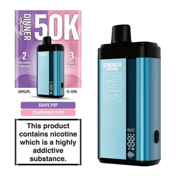 DINNER LADY DUAL FLAVOR 5% DISPOSABLE (150ML) 50K PUFFS (BUILT IN USA) 5CT/ BOX