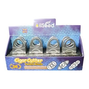 OILSEED FANCY DOUBLE BLADE CIGAR CUTTER 12CT/ DISPLAY