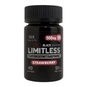 LIMITLESS 7-HYDROXY BLACK EDITION 50MG PER TABLET 10CT/ JAR (PRE PRICED $59.99)